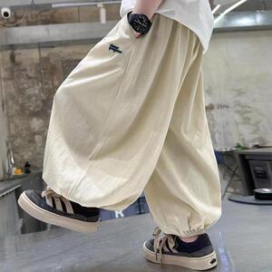 2025新款男童防蚊裤夏装儿童夏季薄款宽松运动长裤男孩炸街休闲裤