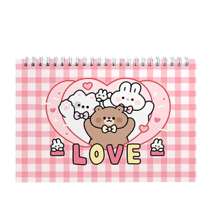 超厚少女心离型纸本胶带贴纸收集本子可爱卡通离型纸本高颜值本子原创ins上翻线圈离型纸本手账工具送小黄铲