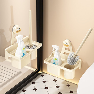 吸盘马桶刷家用无死角壁挂式卫生间洁厕灵收纳洗厕所蹲坑清洁刷子