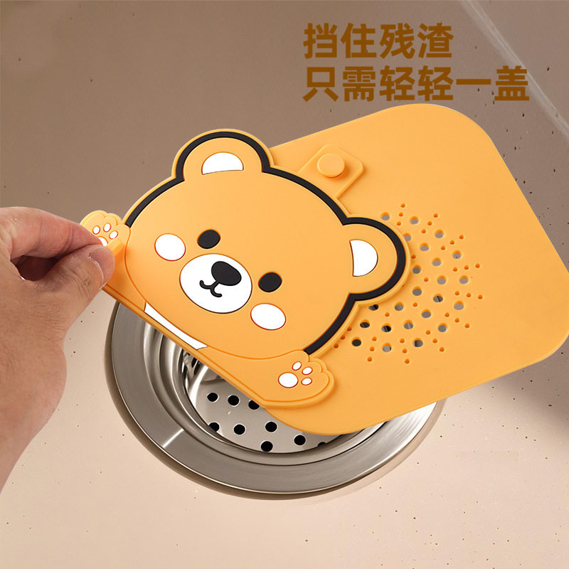 适配九牧 北极熊两合一地漏盖防臭垫阻隔头发防止异味地漏贴图片