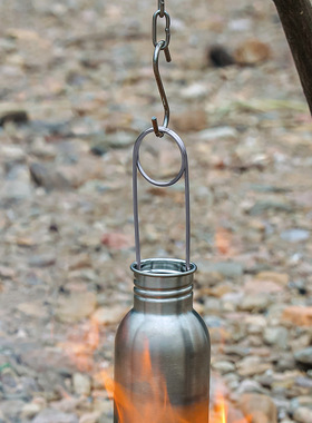 不锈钢水杯吊钩悬挂挂钩 户外便携弹簧鱼嘴撑 按压式扩鱼嘴工具