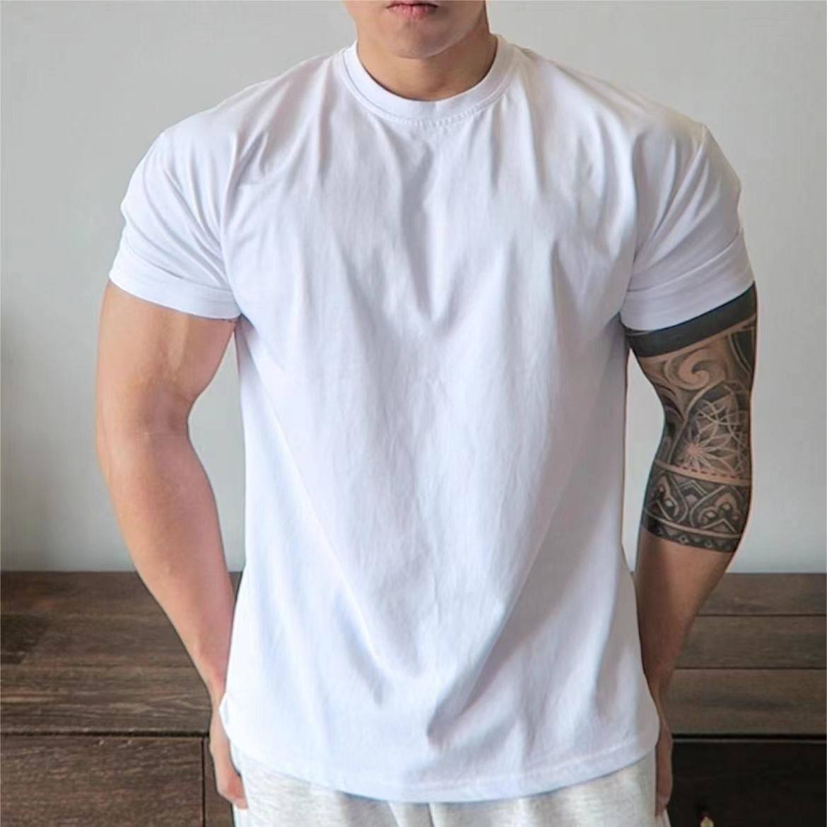 美式撸铁训练潮牌衣肌肉健身运动休闲收袖口显大垫肩t恤短袖男gd,运动服/休闲服装,运动T恤,淘宝优惠券,粉丝福利购,淘宝优惠卷