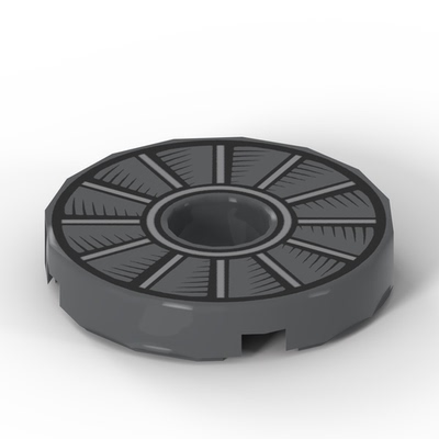 LEGO乐高零件2X2孔洞Ø4.85,6117346/15535pb01Dark Bluish Gray