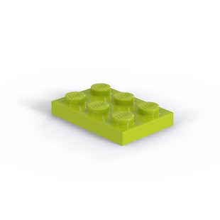 3021 LEGO乐高正品 6013530 零件板 Lime 2X3
