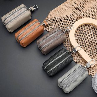 高颜值 大容量钥匙包收纳包防水质感钥匙零钱包真皮钥匙二合一新款