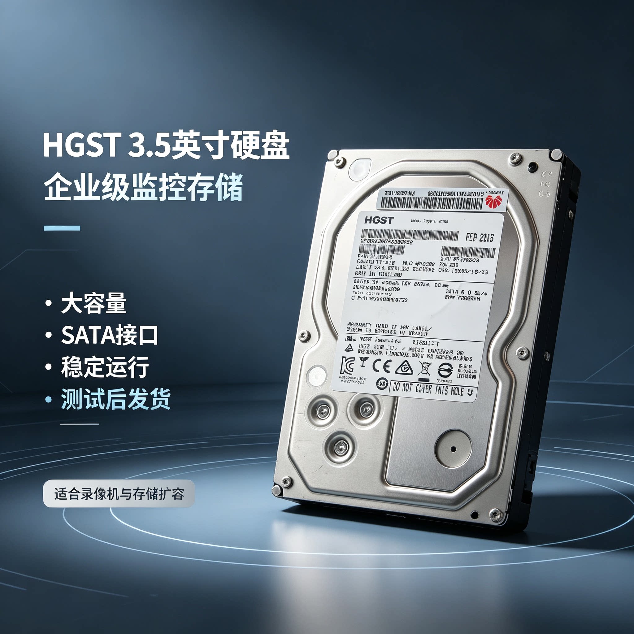 HGST 4T企业盘HUS724040ALA640 监控 3.5寸SATA 7200转存储硬盘
