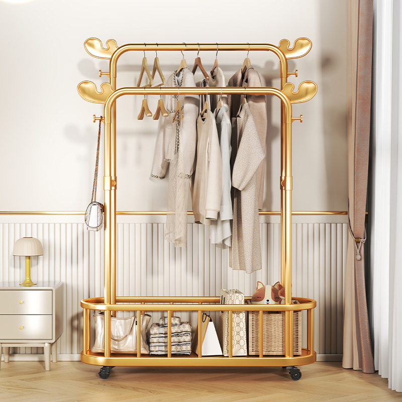 挂衣架可移动晾衣架落地家用