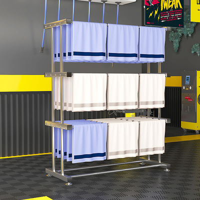 挂毛巾架落地洗车美容院发廊收纳