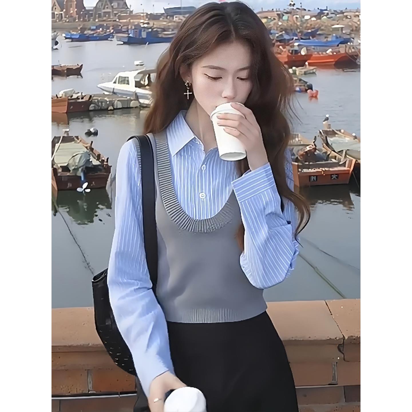 JOYIASS秋日ootd穿搭一整套女装秋季2025新款外贸原单盐系轻熟叠