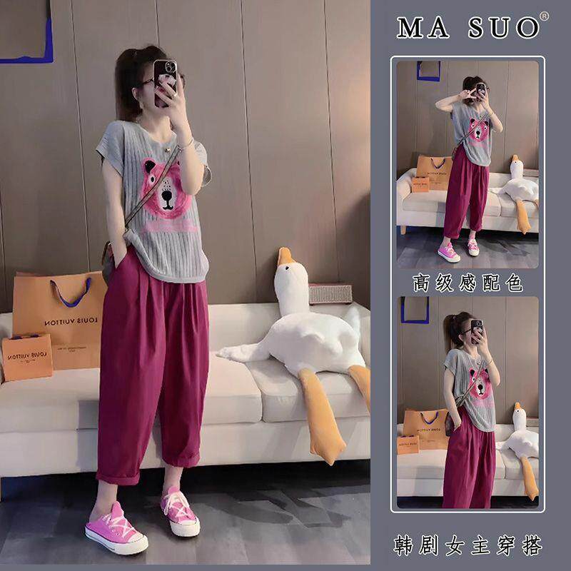 RIERA夏季套装2025新款小个子穿搭一整套盐系高级感网红炸街上衣