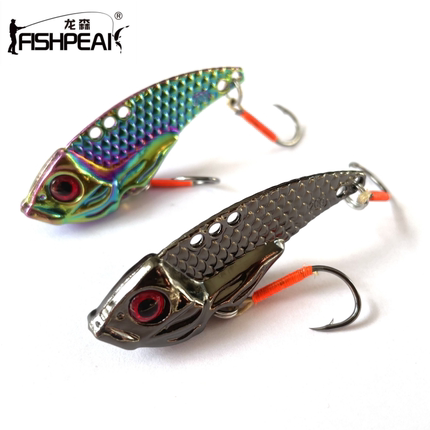 FISHPEAK龙纹vib路亚饵假饵加强绑橙铁板远投翘嘴亮片微物7-20克
