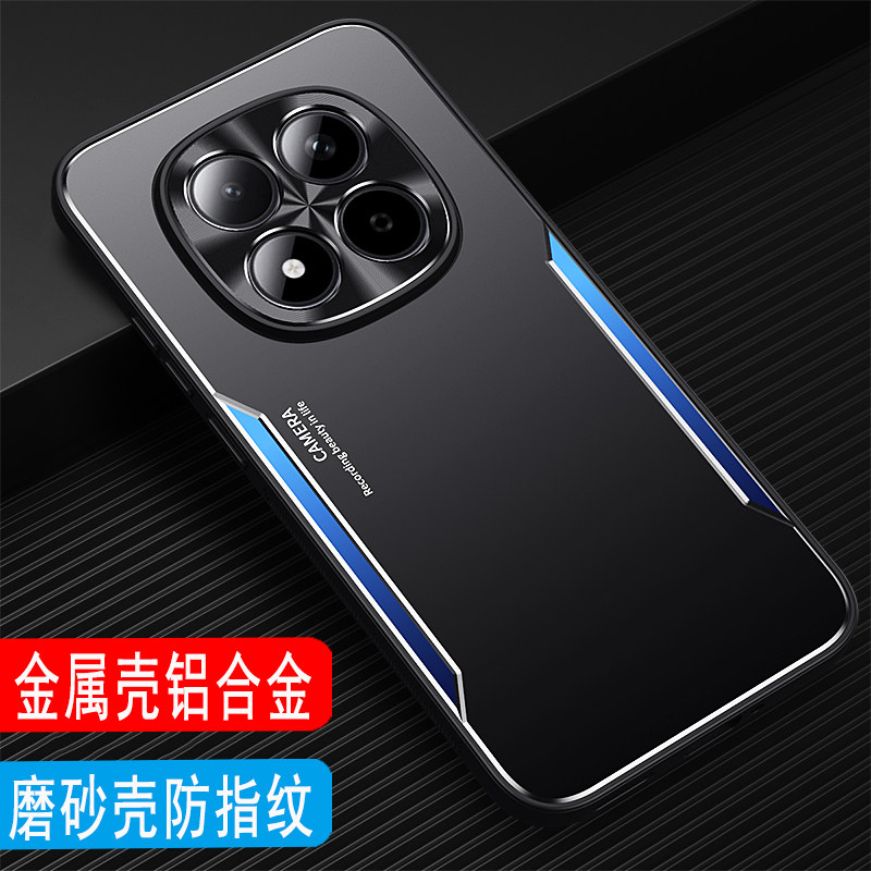 适用于红米note15pro+手机壳金属壳镜头保护套红米note15Pro铝合金外壳男款全包硅胶套小米Redminote15磨砂壳