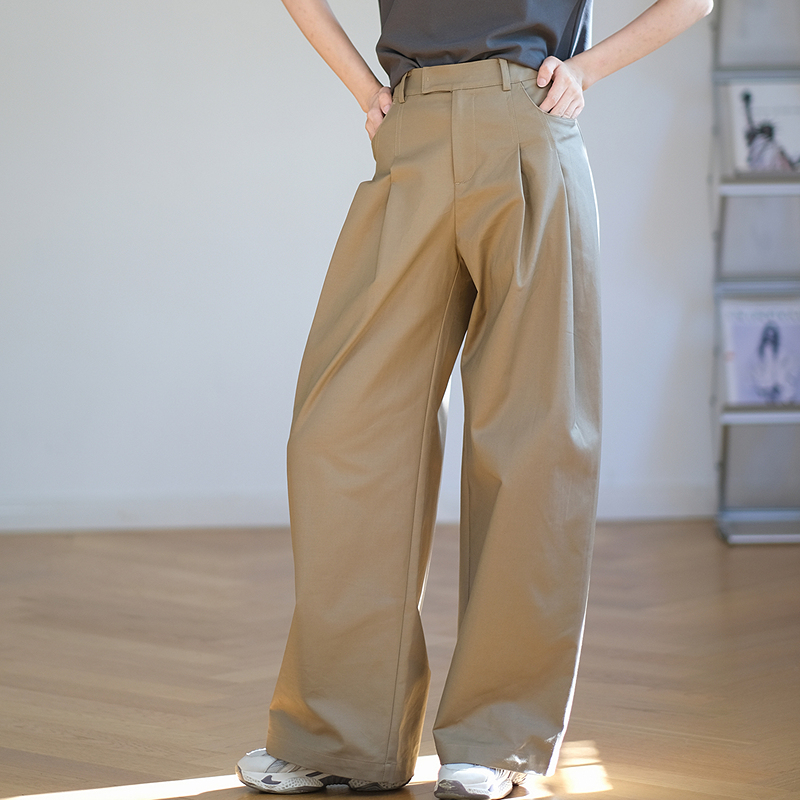 那禾新品高腰阔腿长裤女显高显瘦休闲裤ND43KM5668