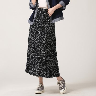 那禾春季新品碎花a字高腰半裙女NW51QQ0032