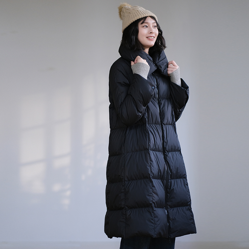 那禾新品长款白鹅绒羽绒服女NW54RR0127