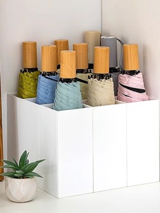 家用伞收纳架日式入口门后入口杂物收纳盒整理架可折叠伞收纳