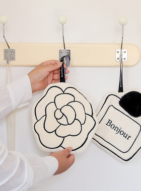 原創新款現代簡約廚房浴室白色吸水易清洗柔軟可掛式家用擦手巾