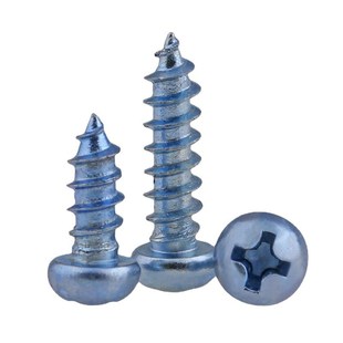 加硬镀蓝锌十字槽圆头自攻螺丝钉盘头自攻螺钉螺栓木罗丝GB845