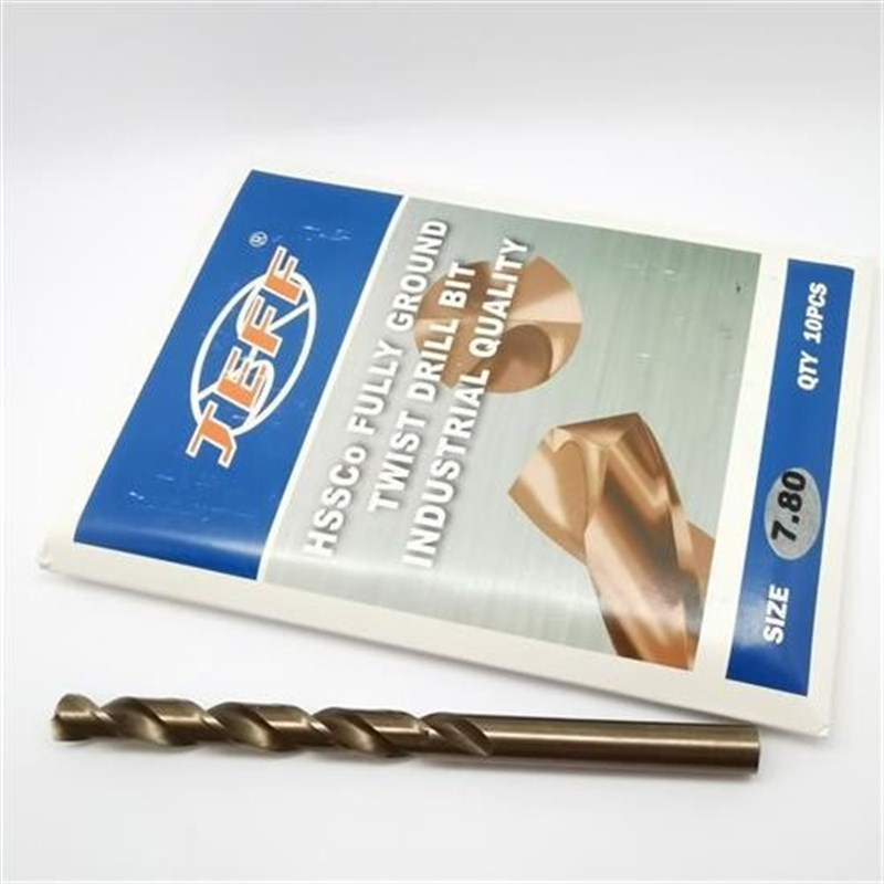 捷夫黑色银色涂钛含钴钻直柄麻花钻头15Z-15.5