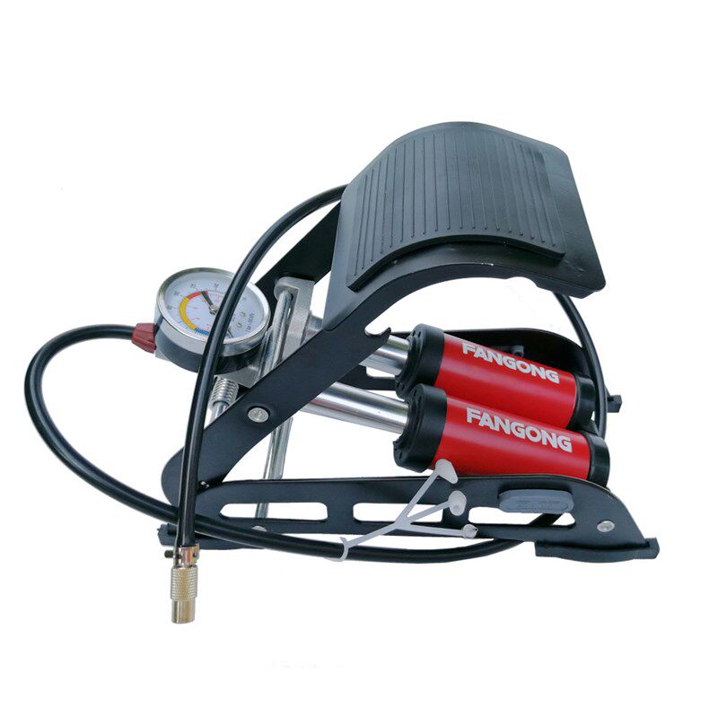 车载充气泵脚踏便携式打气筒汽车轮胎脚踩双缸小轿车用打气泵