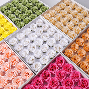 曼塔玫瑰香皂花卷边翻瓣玫瑰花头仿真花永生花手工diy插花材料