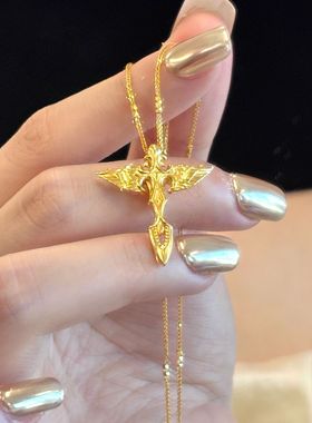 【权杖飞马】2025新款双翼骏马吊坠金色项链生肖马年配饰毛衣链