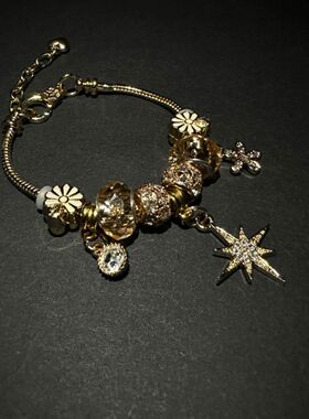 Vintage古著八芒星手链小众轻奢高级手链