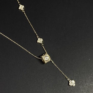 drum Fourleaf 项链.金色 古著 Vintage