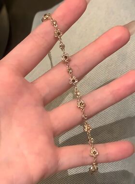 精致小碎花手链轻奢高级感小众设计感细款手饰日常百搭配饰手链