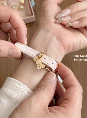 甜美少女骨头吊坠手环小众设计感2025新款独特choker手饰礼物配饰