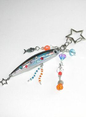 Fish Keychain 鱼钩钥匙扣背包挂件创意diy2025新款简约时尚配饰