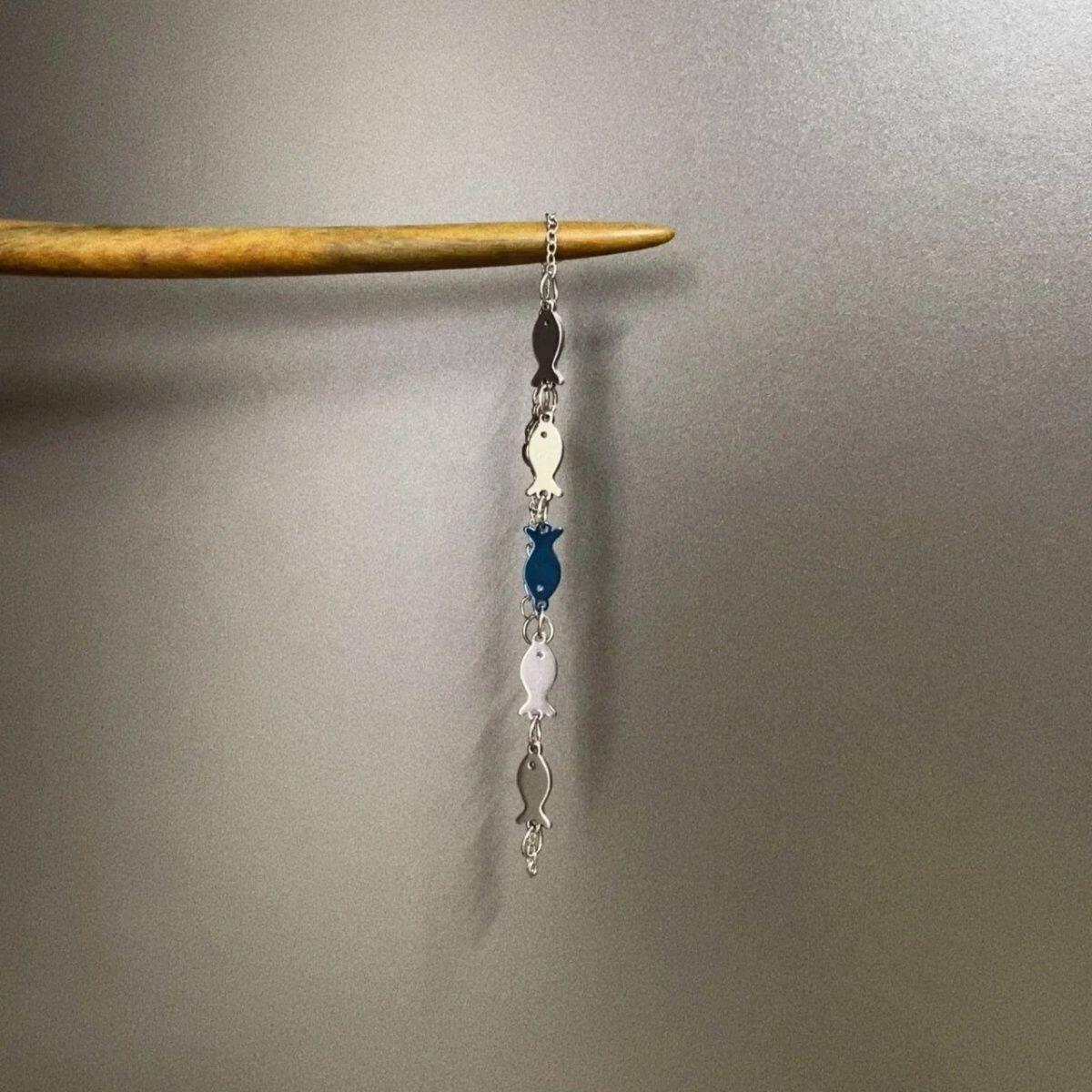 逆流而上五条小鱼鱼励志吊坠手链节日礼物学生配饰钛钢不掉色中性,饰品/流行首饰/时尚饰品新,手链,淘宝优惠券,粉丝福利购,淘宝优惠卷