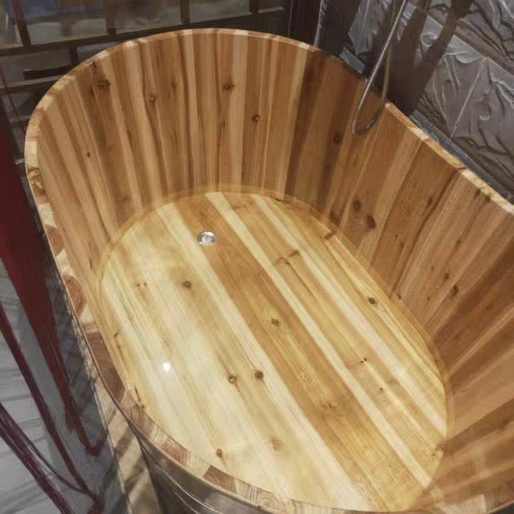 双人木桶单人肥胖桶浴桶加厚美容院泡澡桶沐浴桶木盆浴缸洗澡桶