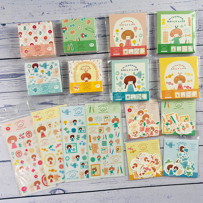 日本古川纸工mizutama联名限定日常生活系列 付笺 贴纸 便签本