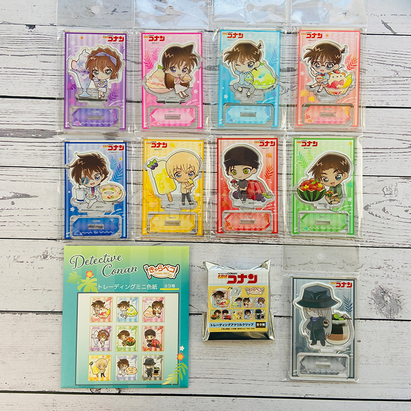 日本CRUX名侦探柯南夏日甜品限定盲盒立牌夹子文件夹垫板周边Q版