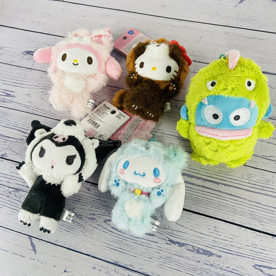 日本kcompany三丽鸥hellokitty欢呼小动物公仔毛绒挂件