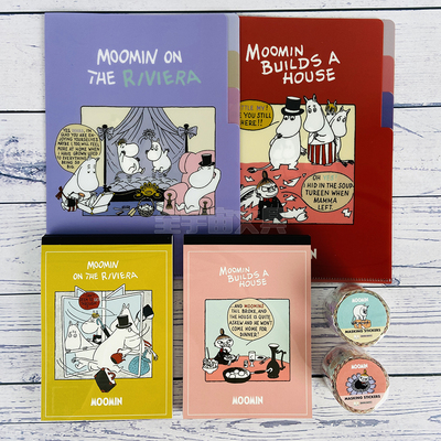 日本sunstar姆明亚美限定海岸系列便签本贴纸文件夹