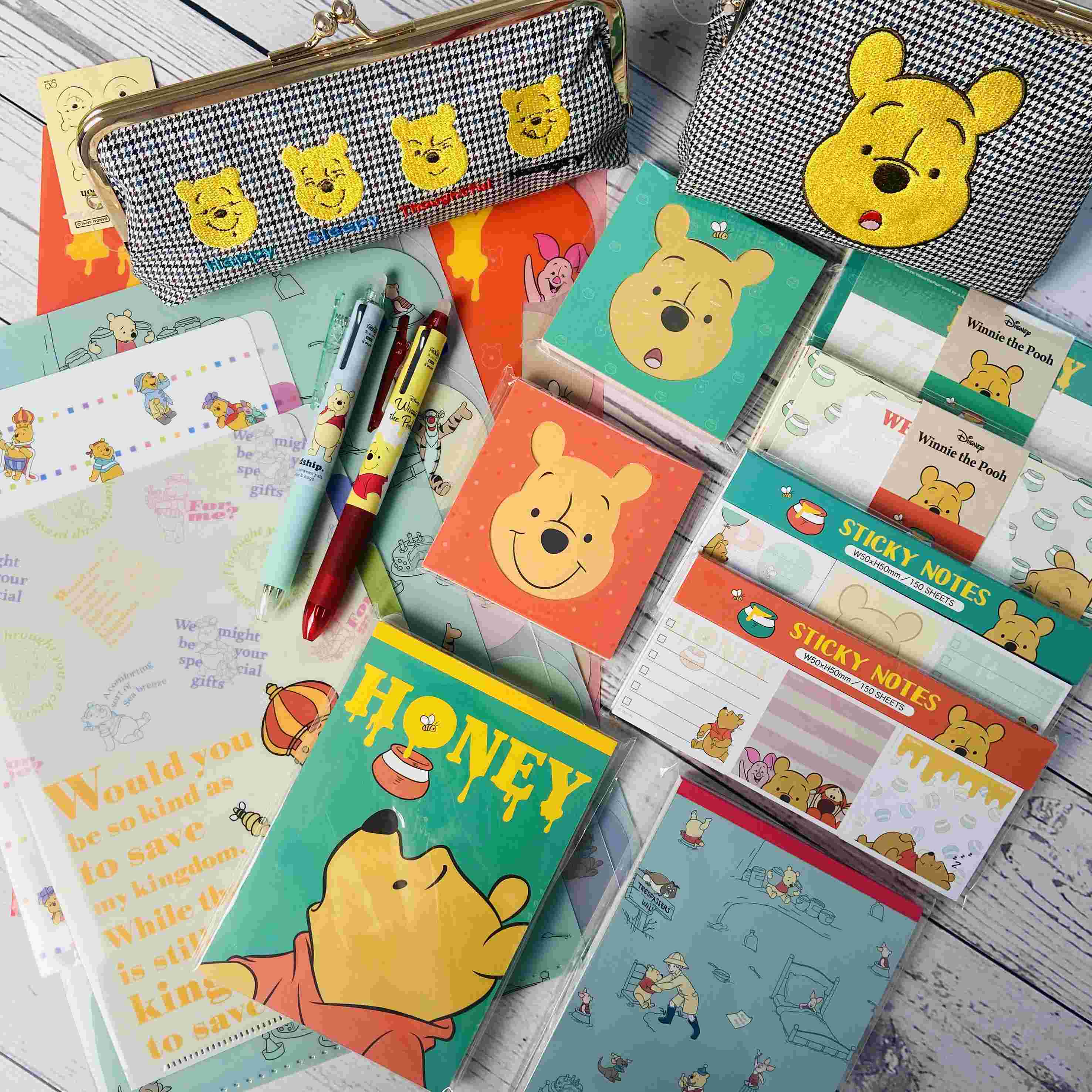 日本sunstar迪士尼 Winnie the pooh 第七弹小熊噗噗便签笔袋文具