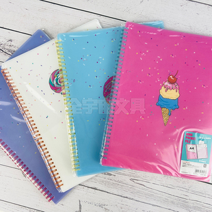 日本sunstar冰淇淋甜甜圈限定多巴胺配色A4文件收纳夹 60%off