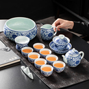 盖碗茶壶茶杯套组家用缠枝莲景德镇 一整套高端青花瓷功夫茶具套装