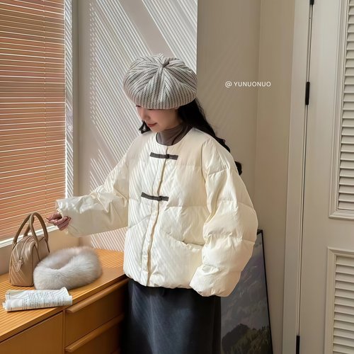 新中式狐狸毛羽绒服女小个子