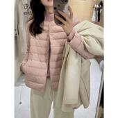 日系纯色轻薄叠穿羽绒服女25简约时尚 保暖排骨显瘦内胆白鸭绒外套