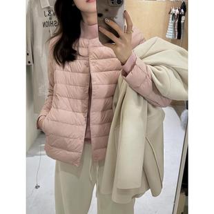 日系纯色轻薄叠穿羽绒服女25简约时尚保暖排骨显瘦内胆白鸭绒外套