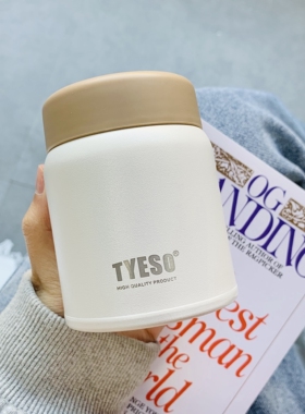 保温杯子女燕窝分装杯小广口宽口矮胖型小巧不锈钢水瓶可爱大肚杯