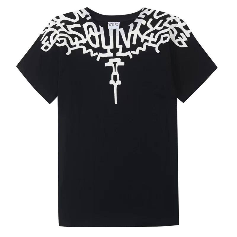 正品Marcelo Burlon 马塞洛mb翅膀短袖T恤男女款宽松纯棉夏季潮牌图片