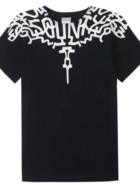 正品Marcelo Burlon 马塞洛mb翅膀短袖T恤男女款宽松纯棉夏季潮牌