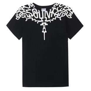 正品Marcelo Burlon 马塞洛mb翅膀短袖T恤男女款宽松纯棉夏季潮牌