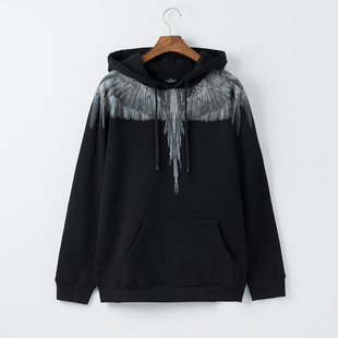 Marcelo Burlon马塞洛布隆海外正品灰色翅膀男女MB长袖连帽衫卫衣