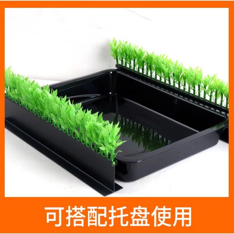 超市果蔬挡隔板绿色假草道具猪肉托盘隔断草生鲜冷鲜肉托盘分隔板