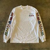 T恤打底衫 300克重磅 chic趣味卡通印花宽松休闲长袖 上衣ins潮牌